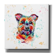 Epic Graffiti 'Colorful Watercolor Cairn Terrier' by Furbaby Affiliates, Canvas Wall Art, 12"x12"