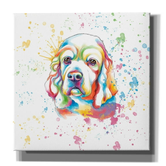 Epic Graffiti 'Colorful Watercolor Cocker Spaniel' by Furbaby Affiliates, Canvas Wall Art, 18"x18"