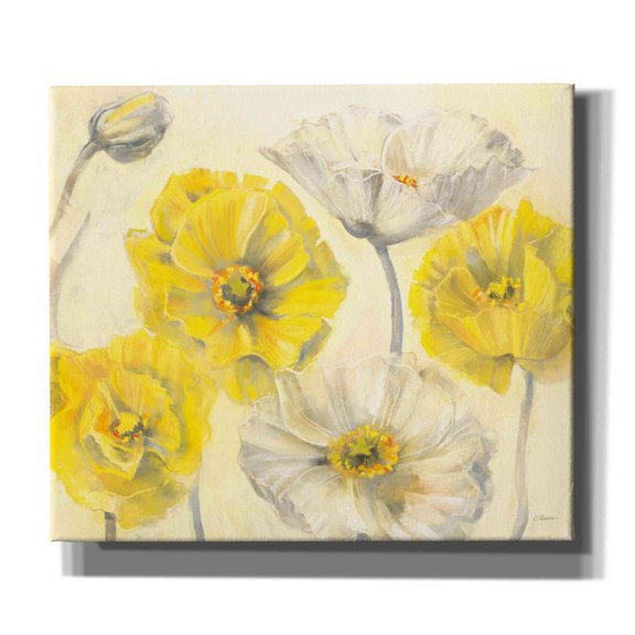 Epic Graffiti 'Comtemporary Poppies I' by Carol Rowan, Giclee Canvas Wall Art, 30"x26"