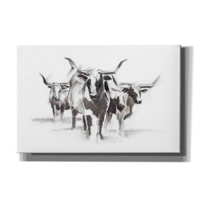 Epic Graffiti 'Contemporary Cattle I' by Ethan Harper Canvas Wall Art, 40"x26"