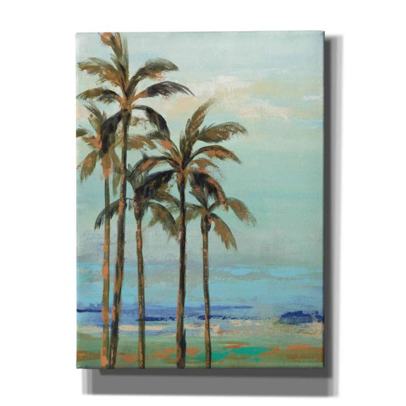 Epic Graffiti 'Copper Palms II' by Silvia Vassileva, Canvas Wall Art, 40"x54"