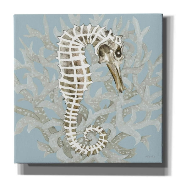 Epic Graffiti 'Coral Seahorse I' by Cindy Jacobs, Canvas Wall Art, 37"x37"
