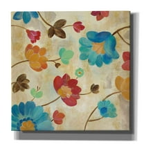 Epic Graffiti 'Coral and Teal Garden II' by Silvia Vassileva, Canvas Wall Art, 26"x26"