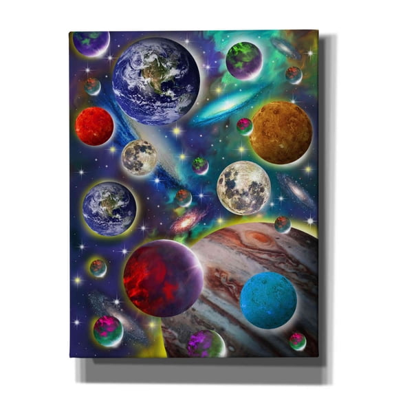 Epic Graffiti 'Cosmic Planets' by Enright, Canvas Wall Art, 26"x34"