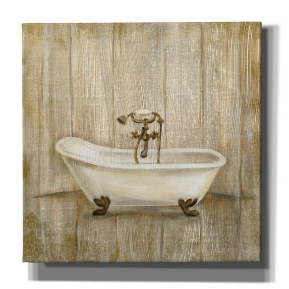 Epic Graffiti 'Cottage Bathroom I' by Silvia Vassileva, Canvas Wall Art, 12"x12"