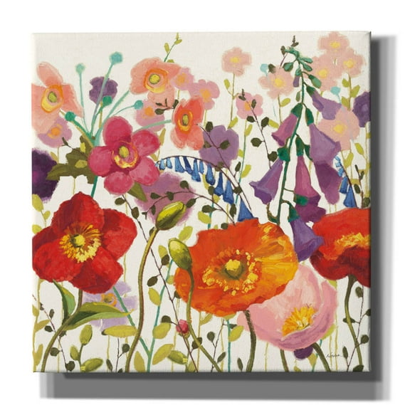 Epic Graffiti 'Couleur Printemps 3 White'  by Shirley Novak Canvas Wall Art, 12" x 12"