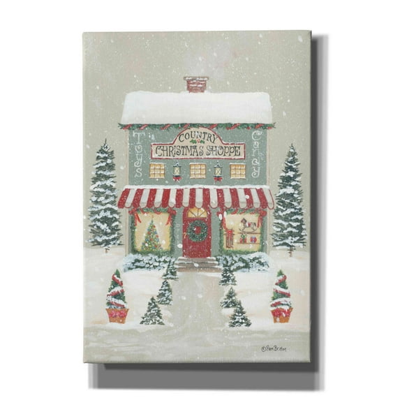 Epic Graffiti 'Country Christmas Shoppe' by Pam Britton, Canvas Wall Art, 18"x26"