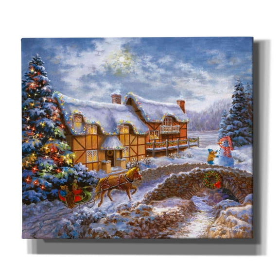 Epic Graffiti 'Country Cottages' by Nicky Boehme, Canvas Wall Art, 30"x26"