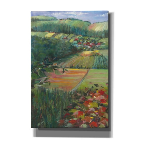 Epic Graffiti 'Country Fields' by Carol Rowan, Giclee Canvas Wall Art, 12"x18"