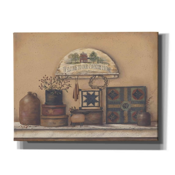 Epic Graffiti 'Country Prims I' by Pam Britton, Canvas Wall Art, 16"x12"