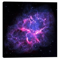 Epic Graffiti  "Crab Nebula" Hubble Space Telescope Giclee Canvas Wall Art 26" x 26"