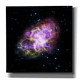 thumbnail image 1 of Epic Graffiti  "Crab Nebula Multi-Wavelengths" Hubble Space Telescope Giclee Canvas Wall Art - Purple 12" x 12", 1 of 3