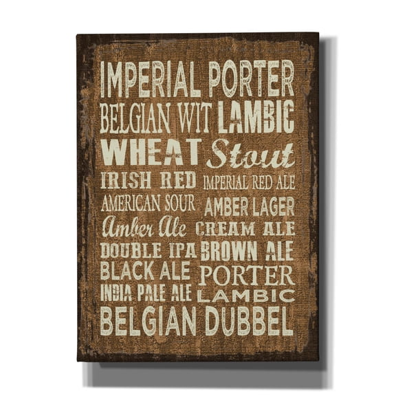 Epic Graffiti 'Craft Beer Sign 2'  by Erin Clark Canvas Wall Art, 40" x 54"