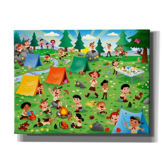 Epic Graffiti 'Crazy Campsite'  by DoodleScapes Canvas Wall Art, 34" x 26"