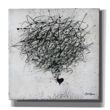Epic Graffiti 'Crazy Love' by Britt Hallowell, Canvas Wall Art, 12"x12"