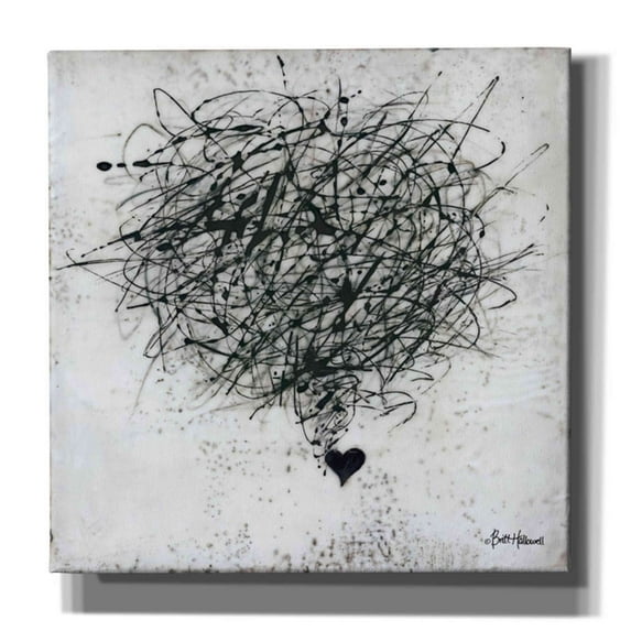 Epic Graffiti 'Crazy Love' by Britt Hallowell, Canvas Wall Art, 37"x37"