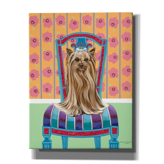Epic Graffiti 'Crown Princess Yorkie' by Carolee Vitaletti, Canvas Wall Art, 26"x34"