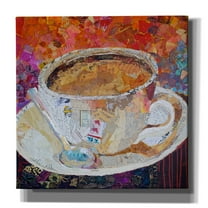 Epic Graffiti 'Cup of Conversation' by St. Hilaire Elizabeth, Canvas Wall Art, 37"x37"