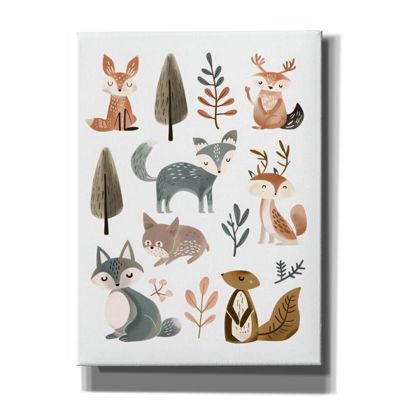Epic Graffiti 'Cute Animals No 1'  by Andreas Magnusson Canvas Wall Art, 40" x 54"