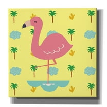 Epic Graffiti 'Cute Flamingo' by Epic Portfolio, Canvas Wall Art, 37"x37"