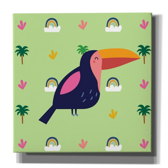 Epic Graffiti 'Cute Tucan' by Epic Portfolio, Canvas Wall Art, 18"x18"