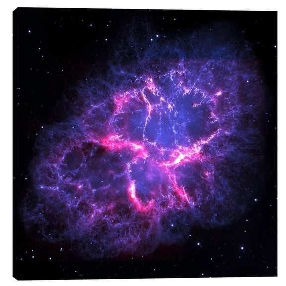 Epic Graffiti  "Dark Nebulae" Hubble Space Telescope Giclee Canvas Wall Art - Red 26" x 26"