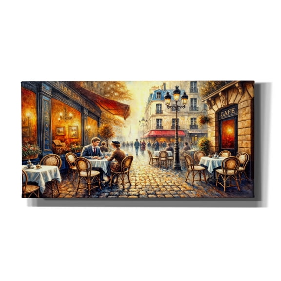 Epic Graffiti 'Date Night In Paris' by Rey Klimt Canvas Wall Art, 24" x 12"