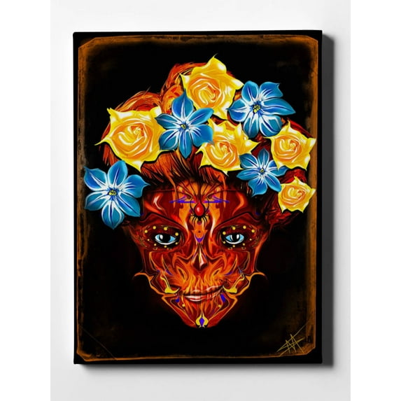 Epic Graffiti 'Day of the Dead 1' by Michael StewArt, Canvas Wall Art, 12"x16"
