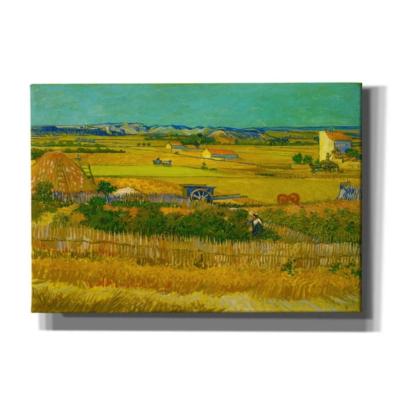Epic Graffiti 'De Oogst' by Vincent Van Gogh, Giclee Canvas Wall Art, 26"x18"