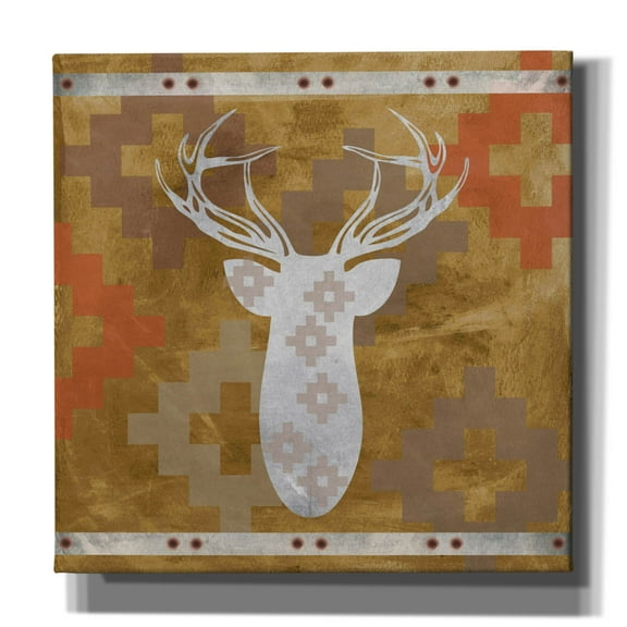 Epic Graffiti 'Deer Rack 2'  by Erin Clark Canvas Wall Art, 37" x 37"