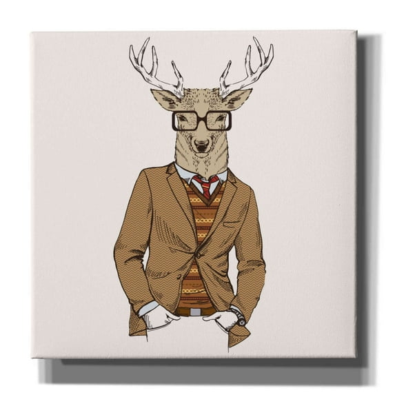 Epic Graffiti 'Deer-man 1' by GraphINC, Giclee Canvas Wall Art, 26"x26"