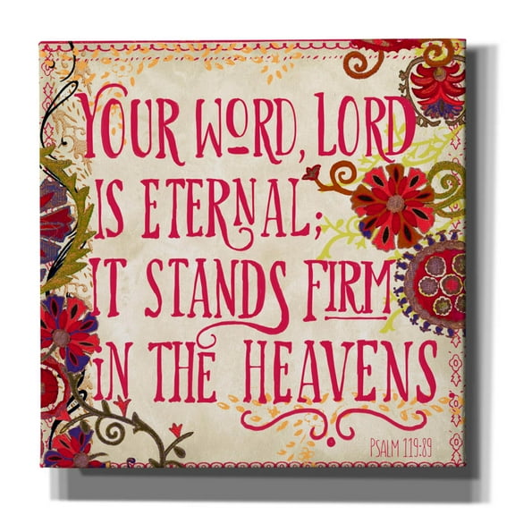 Epic Graffiti 'Delecor Psalm 1'  by Art Licensing Studio Canvas Wall Art, 18" x 18"