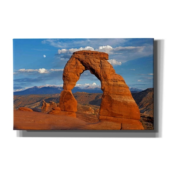 Epic Graffiti 'Delicate Arch Sunset' by Mike Jones, Giclee Canvas Wall Art, 40"x26"