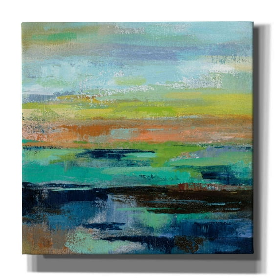 Epic Graffiti 'Delmar Sunset III' by Silvia Vassileva, Canvas Wall Art, 37"x37"