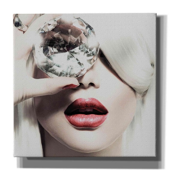 Epic Graffiti 'Diamonds are Forever' by Incado, Giclee Canvas Wall Art, 37"x37"