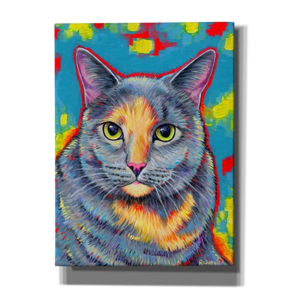 Epic Graffiti 'Dilute Tortoiseshell Cat' by Rebecca Wang Art, Canvas Wall Art, 40"x54"