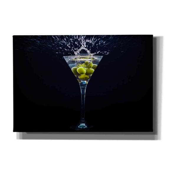 Epic Graffiti 'Dirty Martini Splash' by Epic Portfolio, Canvas Wall Art, 26"x18"