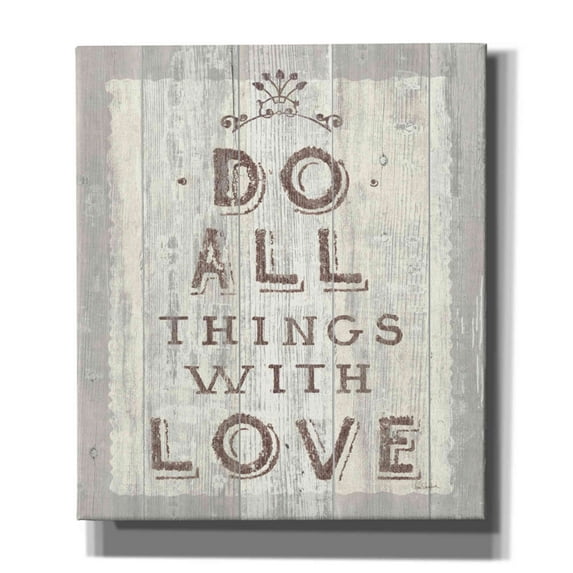 Epic Graffiti 'Do All Things Driftwood' by Sue Schlabach, Canvas Wall Art, 26"x30"