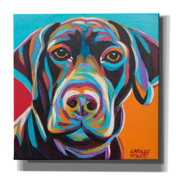Epic Graffiti 'Dog Friend II' by Carolee Vitaletti, Canvas Wall Art, 26"x26"