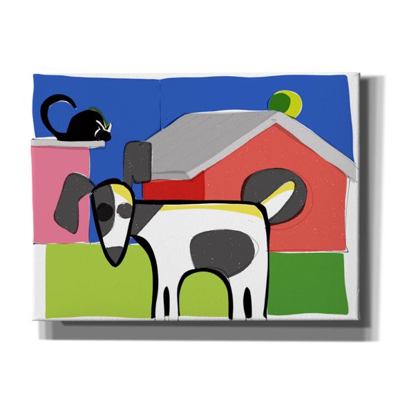 Epic Graffiti 'Dog on Farm' by Irena Orlov, Canvas Wall Art, 16"x12"