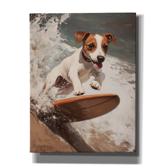 Epic Graffiti 'Doggy Surfing' by Svetlana Aleynikova Canvas Wall Art, 26" x 34"