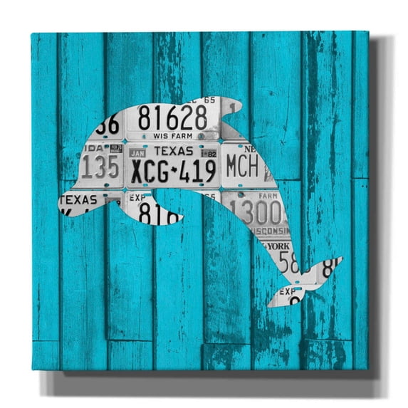 Epic Graffiti 'Dolphin' by Design Turnpike, Giclee Canvas Wall Art, 26"x26"