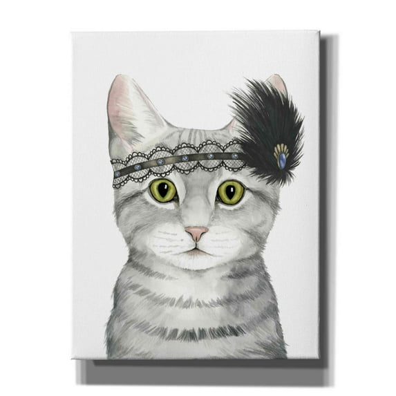 Epic Graffiti 'Downton Cat III' by Grace Popp, Canvas Wall Art, 26"x34"