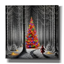 Epic Graffiti 'Dramatic Christmas Forest' by Rey Klimt Canvas Wall Art, 18" x 18"