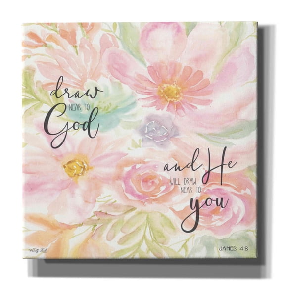 Epic Graffiti 'Draw Near to God and He Will Draw Near to You' by Cindy Jacobs, Canvas Wall Art, 18"x18"