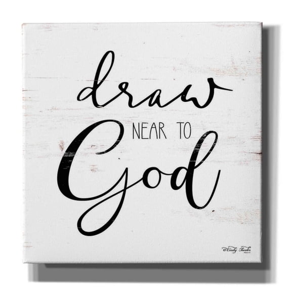 Epic Graffiti 'Draw Near to GodI' by Cindy Jacobs, Canvas Wall Art, 18"x18"