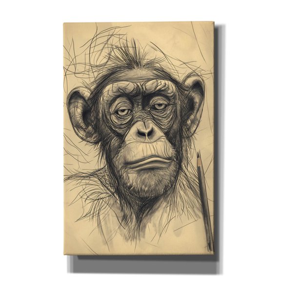 Epic Graffiti 'Drawn Monkey' by Andreas Magnusson Canvas Wall Art, 26" x 40"