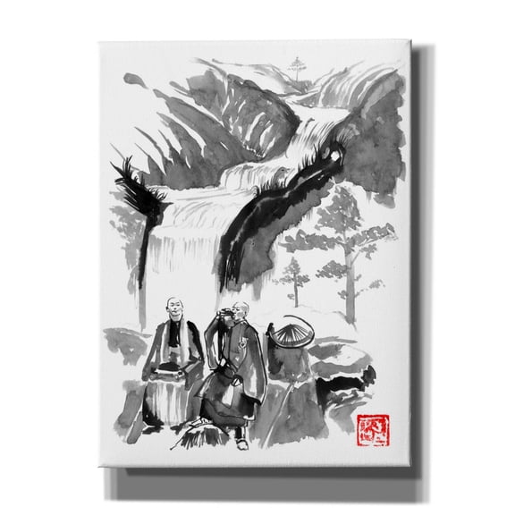 Epic Graffiti 'Drinking Monks' by Pechane, Canvas Wall Art, 40"x54"