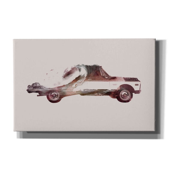 Epic Graffiti 'Drive Me Back Home No. 3' by Robert Farkas, Giclee Canvas Wall Art, 40"x26"