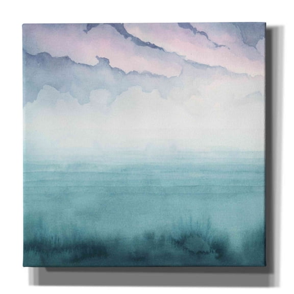 Epic Graffiti 'Dusk on the Bay I' by Grace Popp, Canvas Wall Glass, 12"x12"